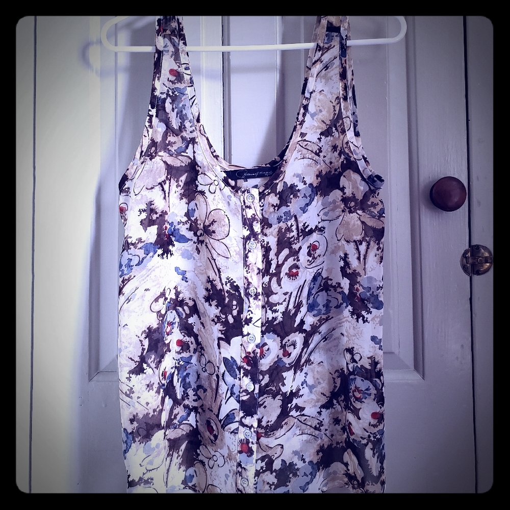 Patterson's J Kincaid brown floral blouse